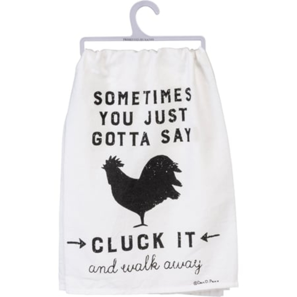 PRIMATIVES by Kathy Cluck It and Walk Away Kitchen Towel Funny NWT